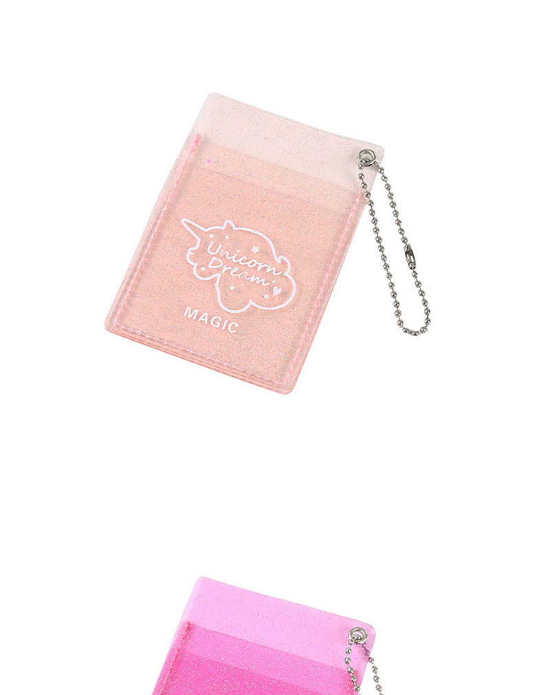 Fashion Light Pink Transparent Glitter Double Card Id Card Package,Postcard/Card