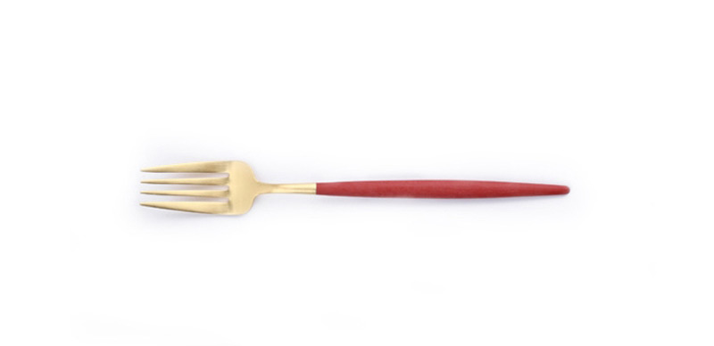 Fashion Red Gold Steak Knife Titanium-plated 304 Stainless Steel Cutlery Set 4 Piece Set,Kitchen