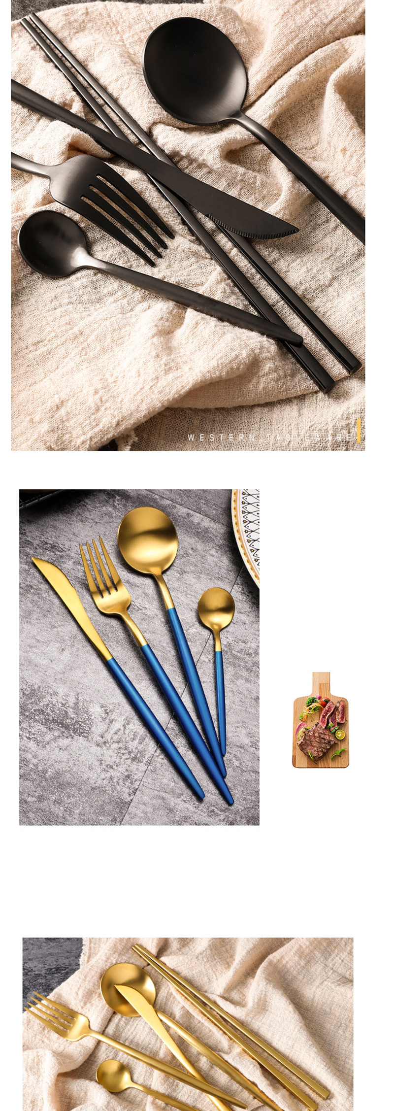Fashion Powder Gold 4 Piece Set (cutlery Spoon + Coffee Spoon) 304 Stainless Steel Cutlery Cutlery Set,Kitchen