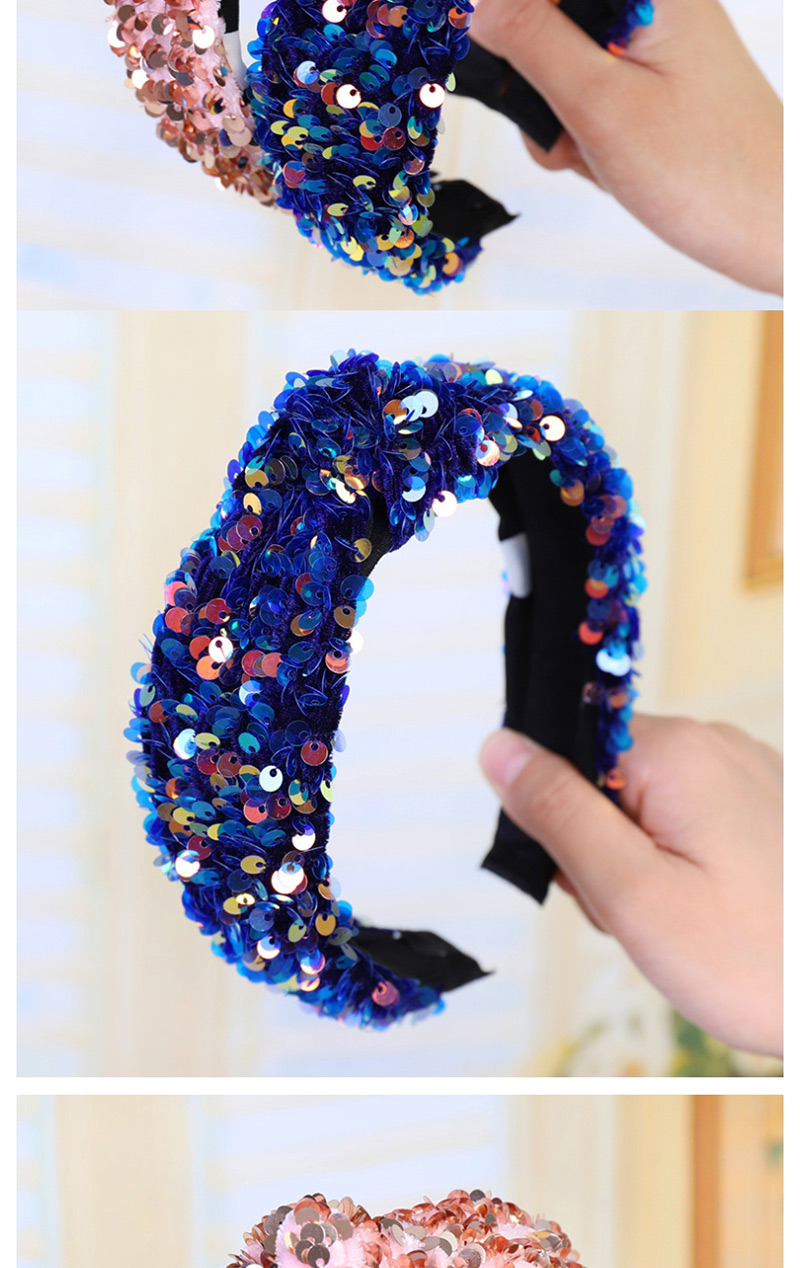 Fashion Black Knotted Sequined Fish Scale Headband,Head Band