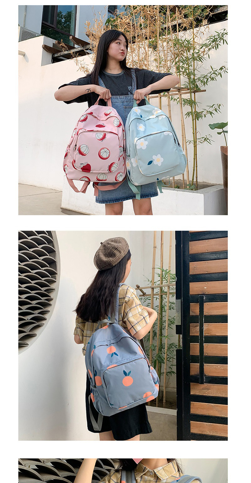 Fashion Sky Blue Flower Backpack,Backpack