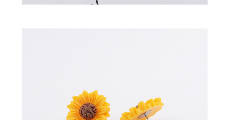 Fashion 15mm Yellow Sun Flower Earrings,Stud Earrings