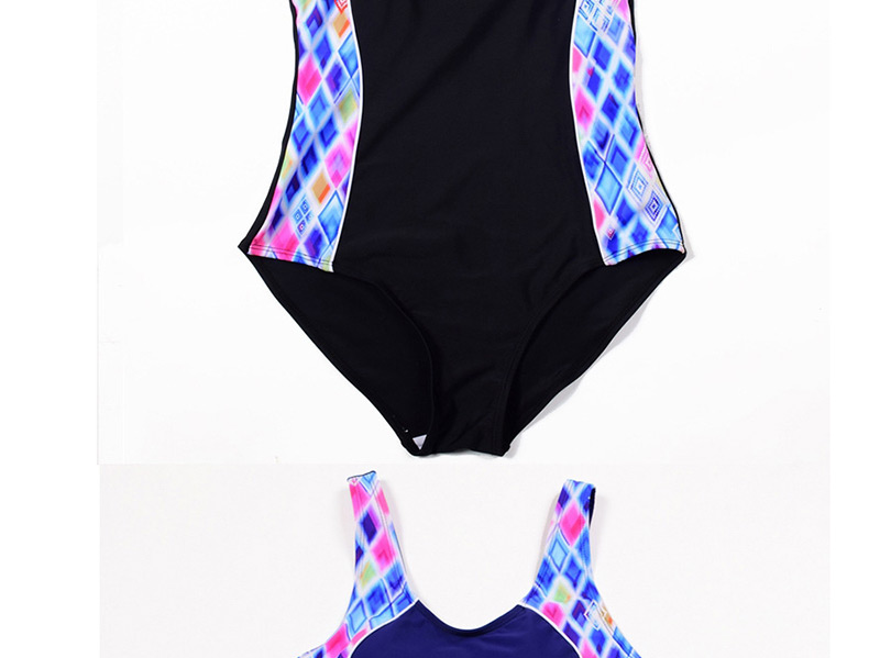 Fashion Blue Dot Quick-drying Triangle Chest Pad One-piece Swimsuit,Cover-Ups
