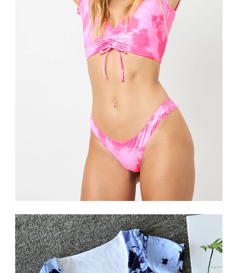 Fashion Pink Gradient Split Swimsuit,Swimwear Sets