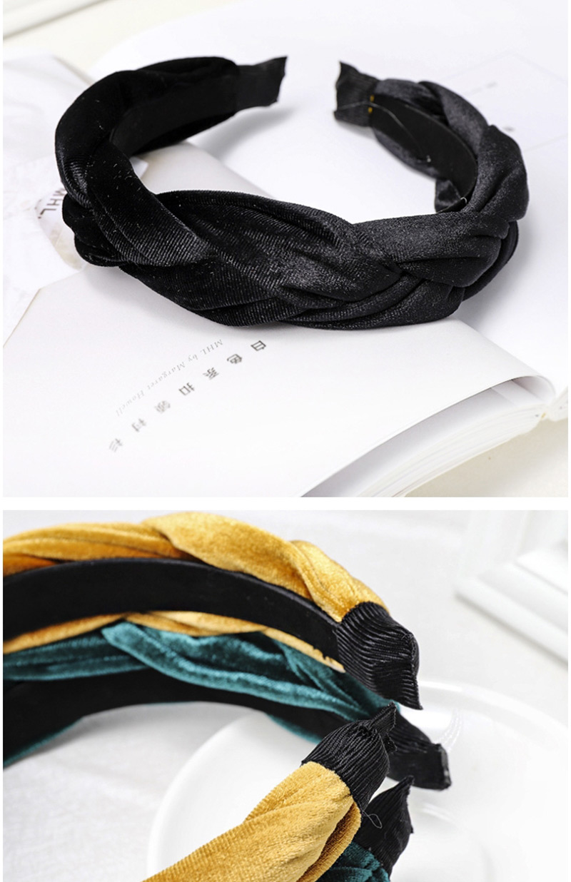 Fashion Beige Velvet Fabric Tweezers Headband,Head Band