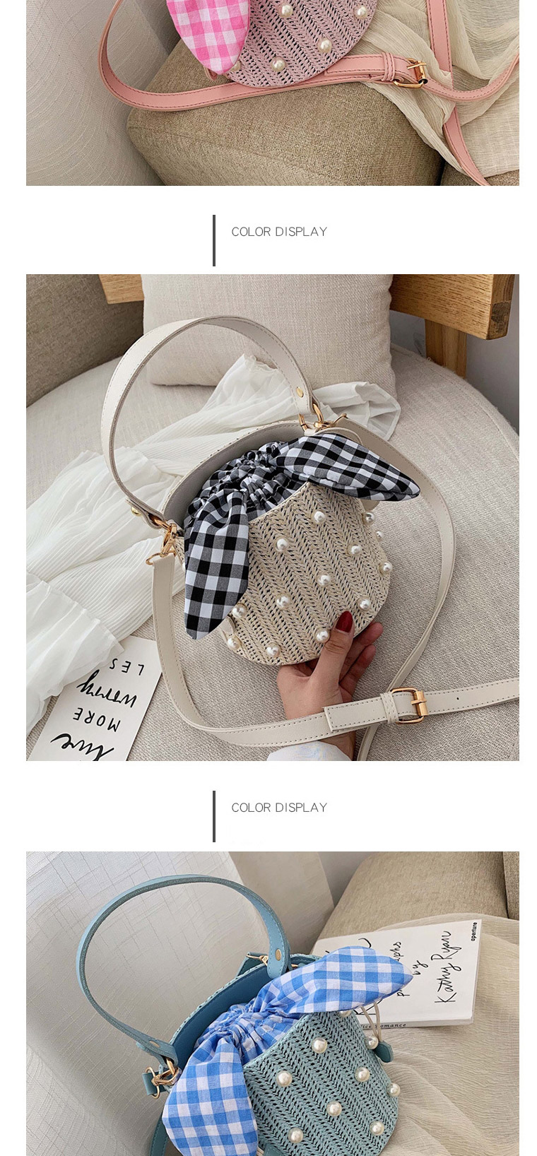 Fashion Khaki Pearl Shoulder Diagonal Package,Handbags