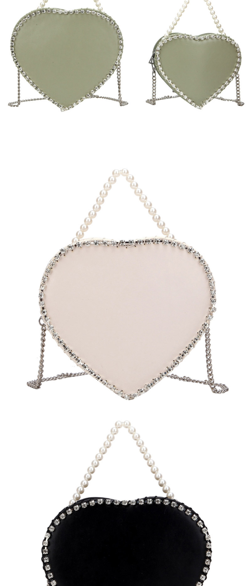 Fashion Pink Large Heart-chain Single Shoulder Messenger Bag,Handbags