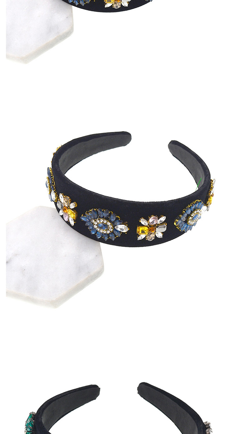 Fashion Blue Flower-studded Headband,Head Band