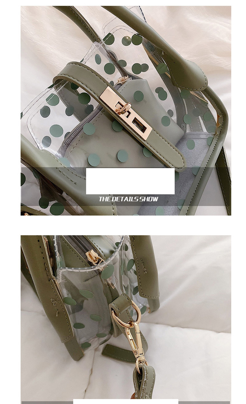 Fashion Green Transparent Printed Shoulder Bag Shoulder Bag,Handbags