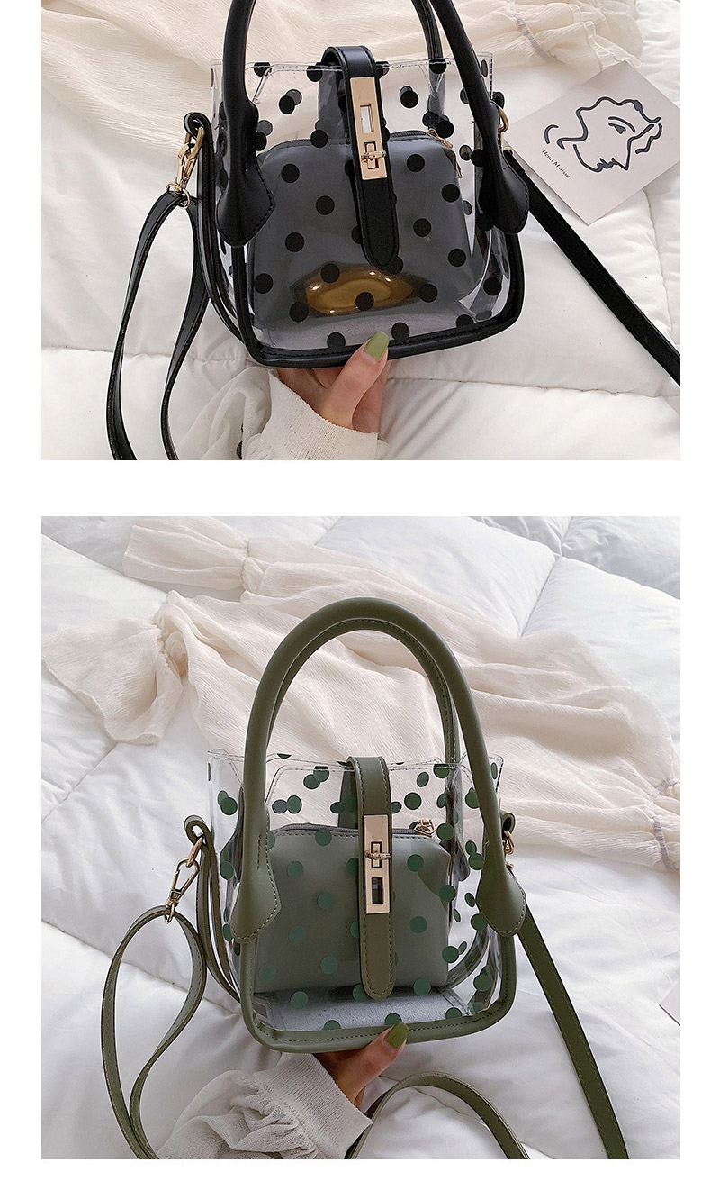 Fashion Green Transparent Printed Shoulder Bag Shoulder Bag,Handbags