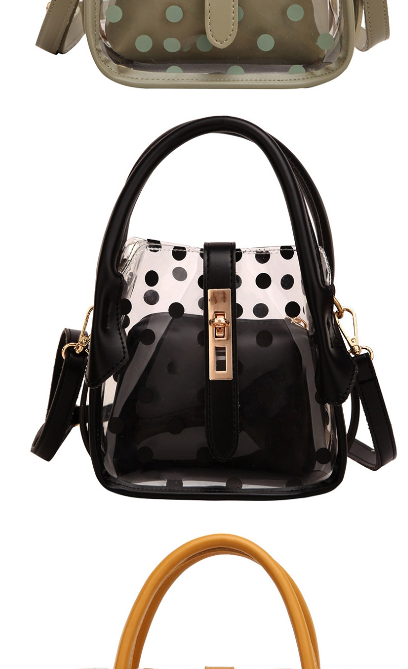 Fashion Black Transparent Printed Shoulder Bag Shoulder Bag,Handbags