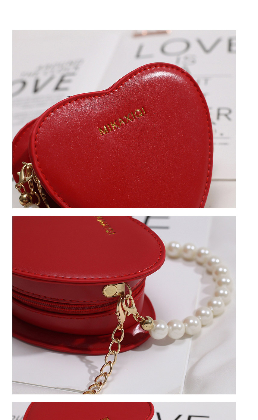 Fashion Red Letter Pearl Hand Shoulder Diagonal Cross Package,Handbags