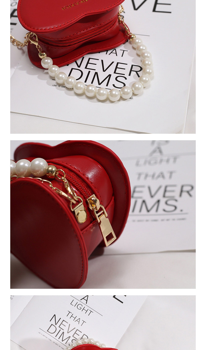 Fashion Red Letter Pearl Hand Shoulder Diagonal Cross Package,Handbags