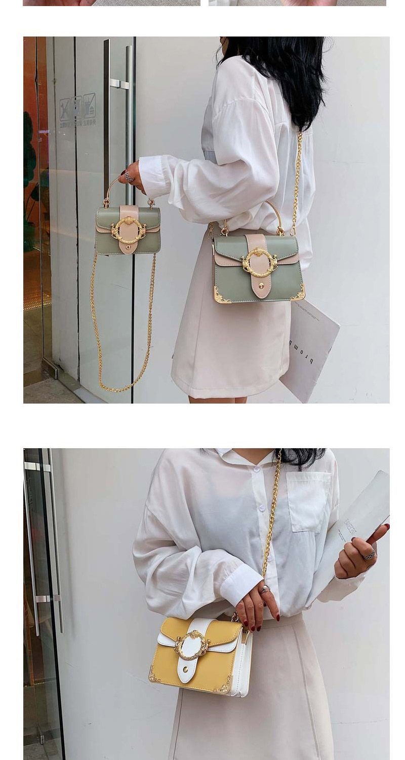 Fashion Small Black Chain Contrast Color Shoulder Messenger Bag,Handbags