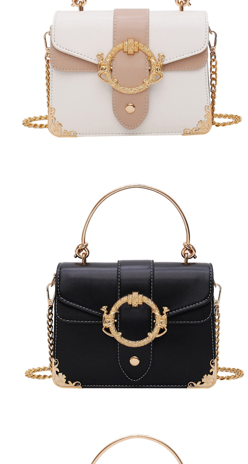 Fashion Small Black Chain Contrast Color Shoulder Messenger Bag,Handbags