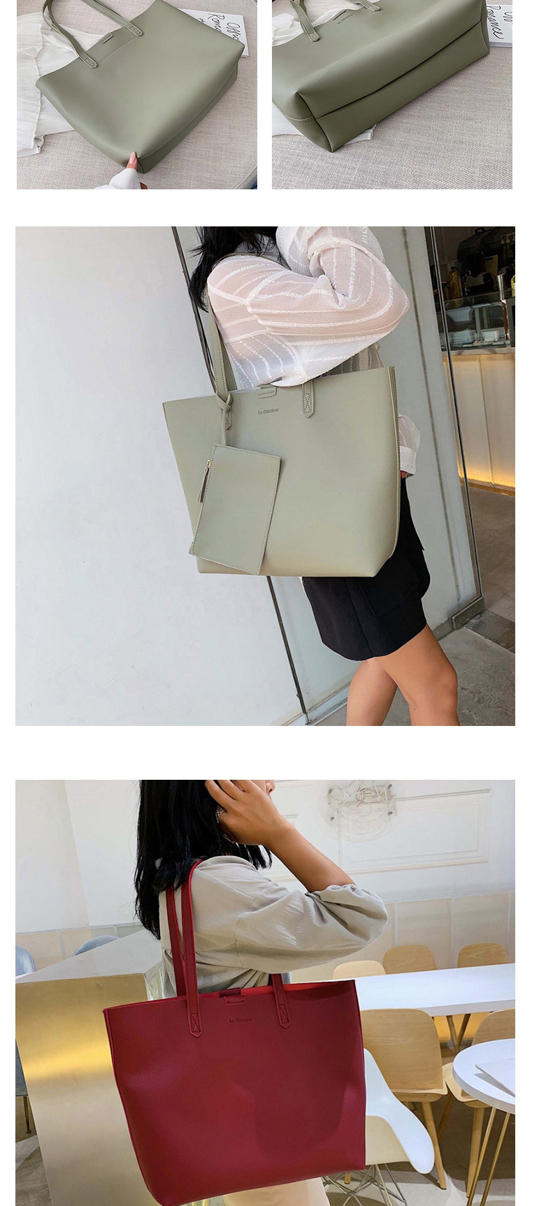 Fashion Green One-shoulder Portable Messenger Bag,Messenger bags