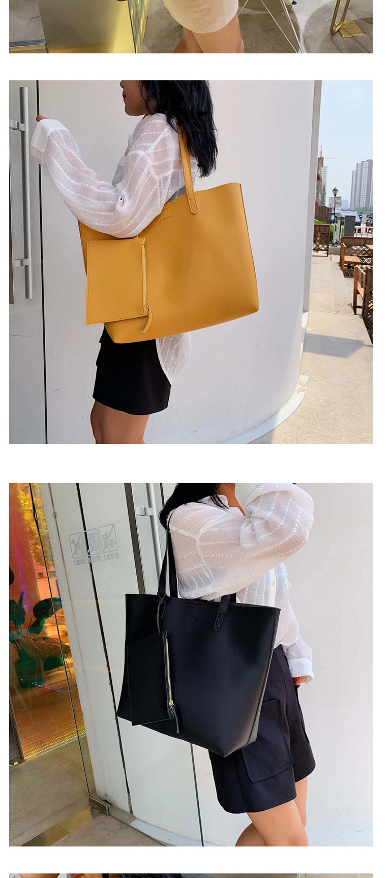 Fashion Black One-shoulder Portable Messenger Bag,Messenger bags