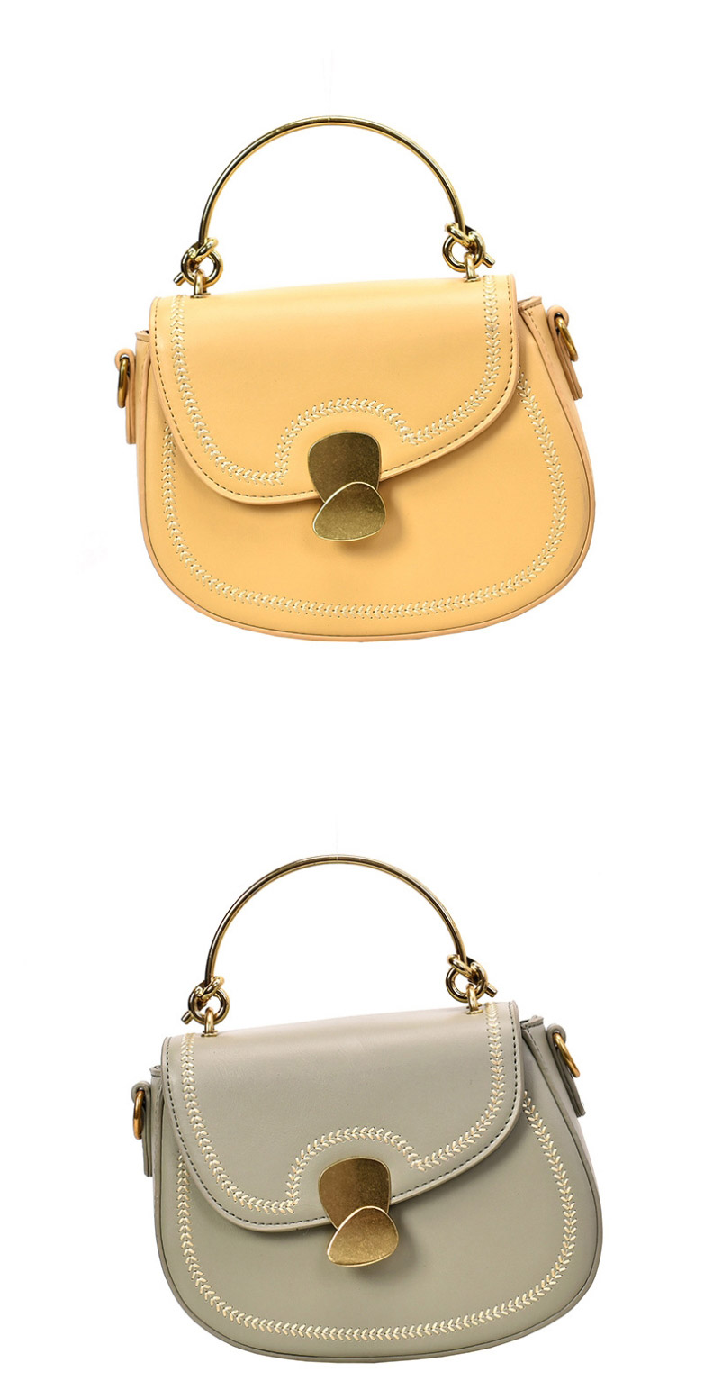 Fashion Yellow Locked Crossbody Shoulder Bag,Handbags