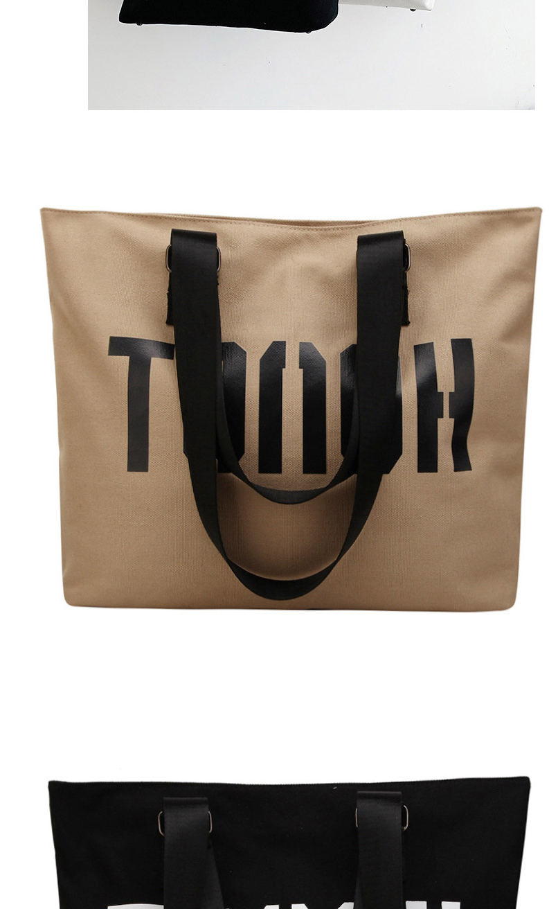 Fashion Khaki Big Letter Canvas Shoulder Bag,Messenger bags