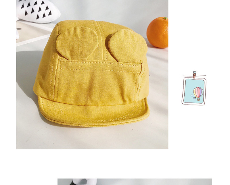 Fashion Ear Soft Hat: Coffee Ear Canvas Soft 檐 Children