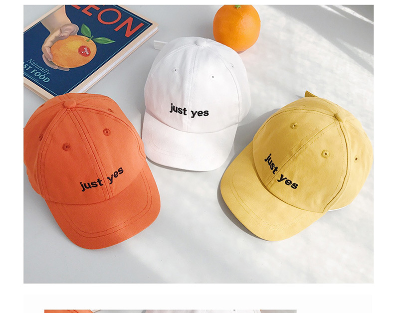 Fashion Just Orange Letter Printed Baby Baseball Cap,Children