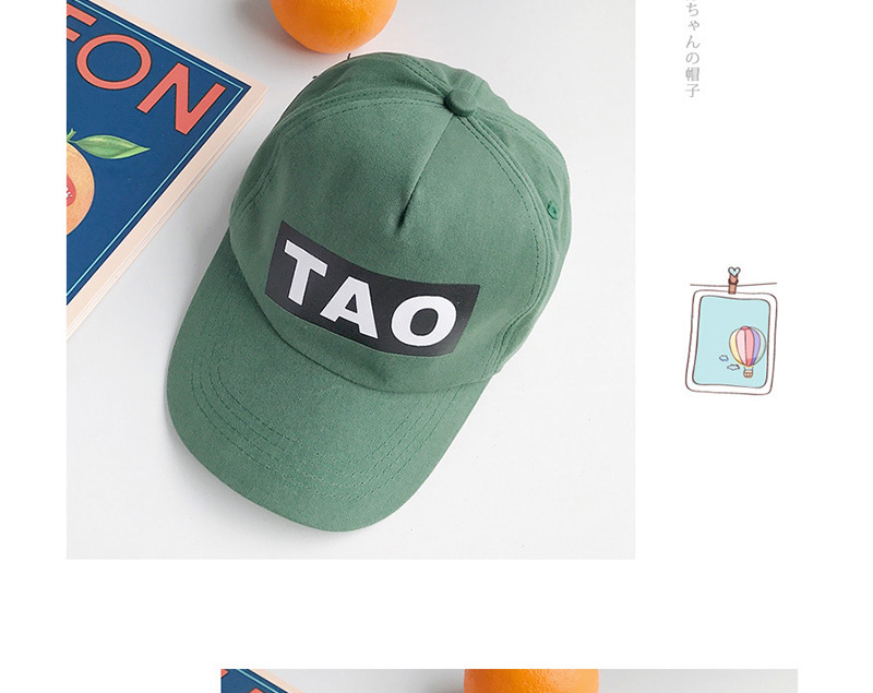 Fashion Tao Dark Green Letter Print Children