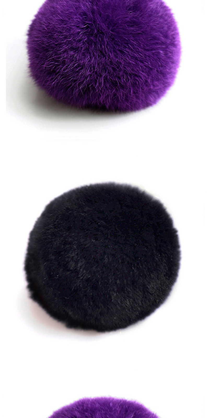 Fashion Beige 8cm Rabbit Fur Ball Keychain,Fashion Keychain