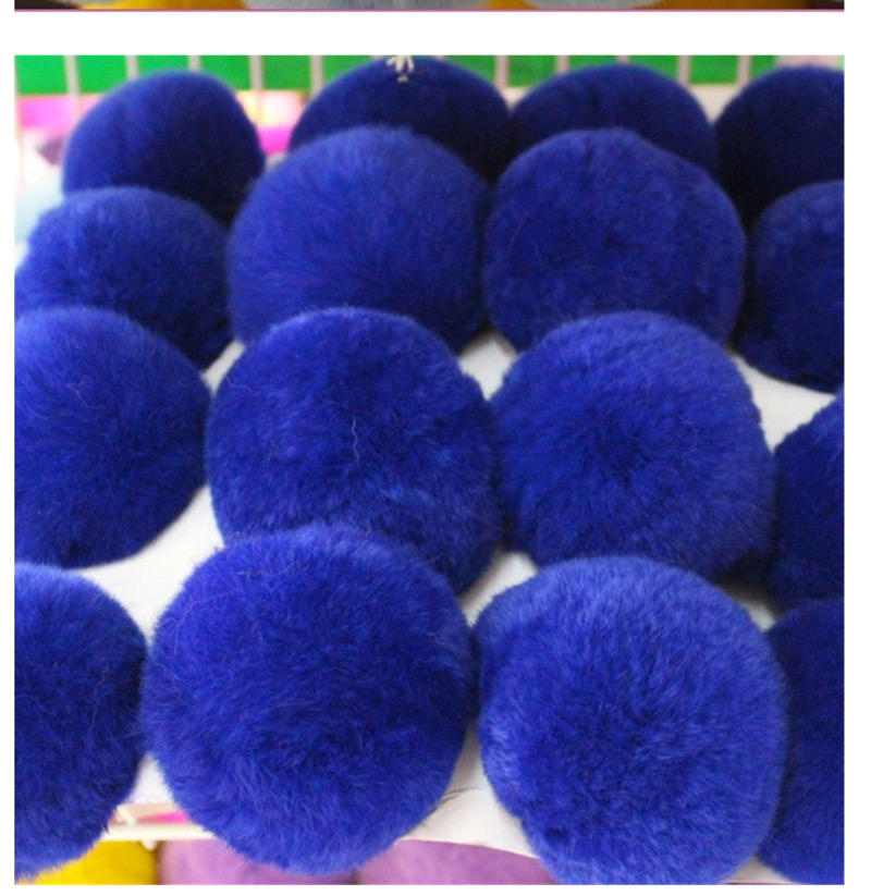 Fashion Lake Blue 8cm Rabbit Hair Ball Pendant Keychain,Fashion Keychain