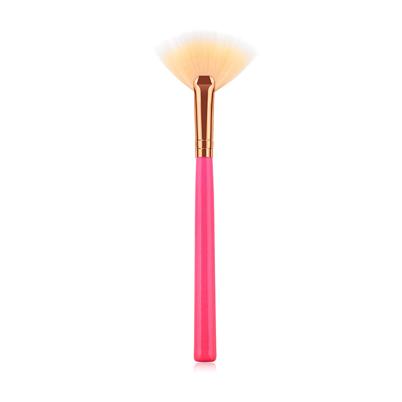 Fashion Rose Red Single Small Fan-shaped Makeup Brush,Beauty tools