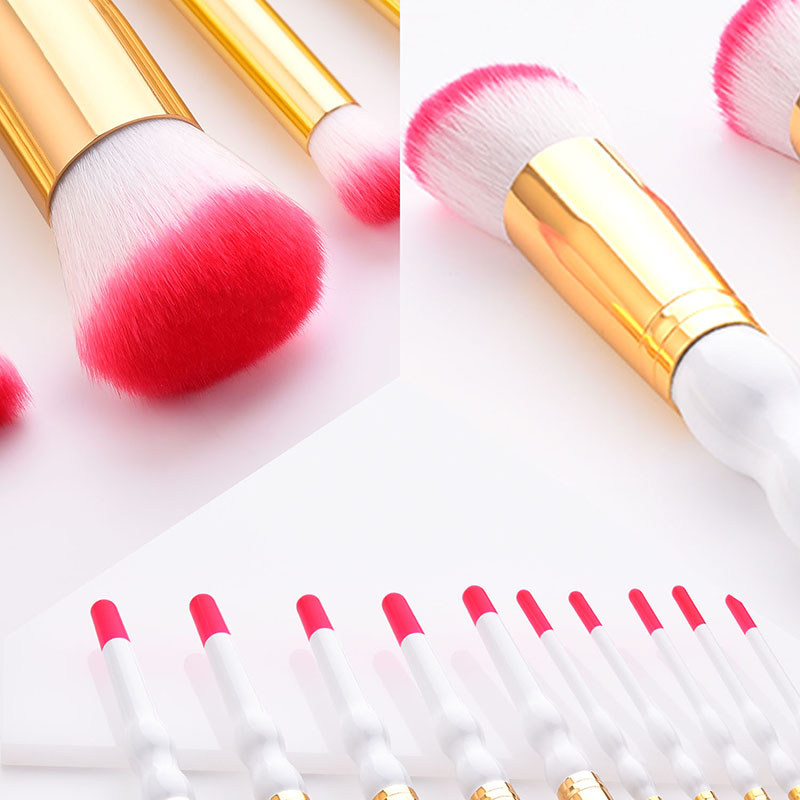 Fashion White 10 Stick Makeup Brush,Beauty tools