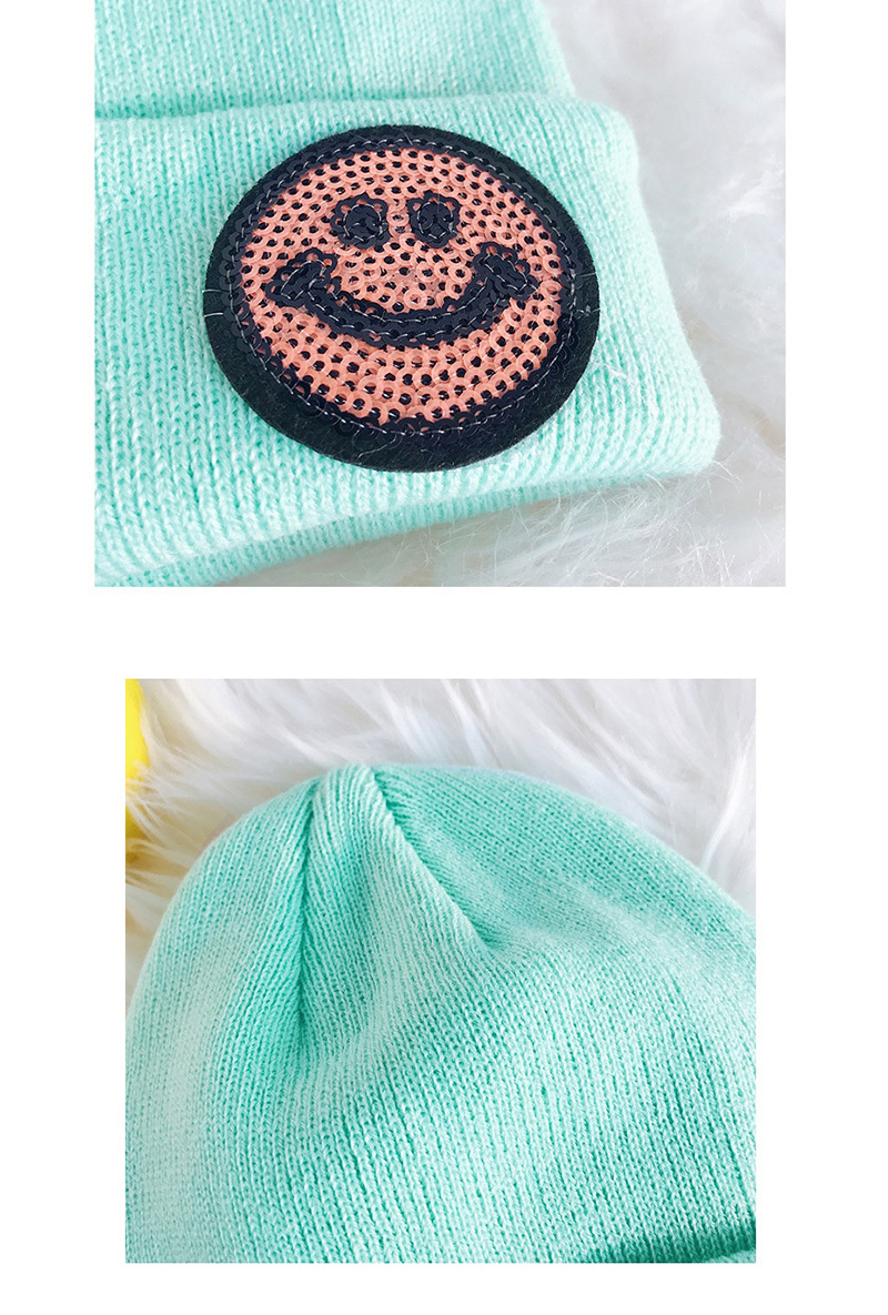 Fashion Smiley Knitted Wool Sequin Cap,Knitting Wool Hats