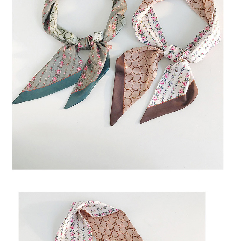Fashion Flower Vine Pink Angled Wide Scarf,Thin Scaves