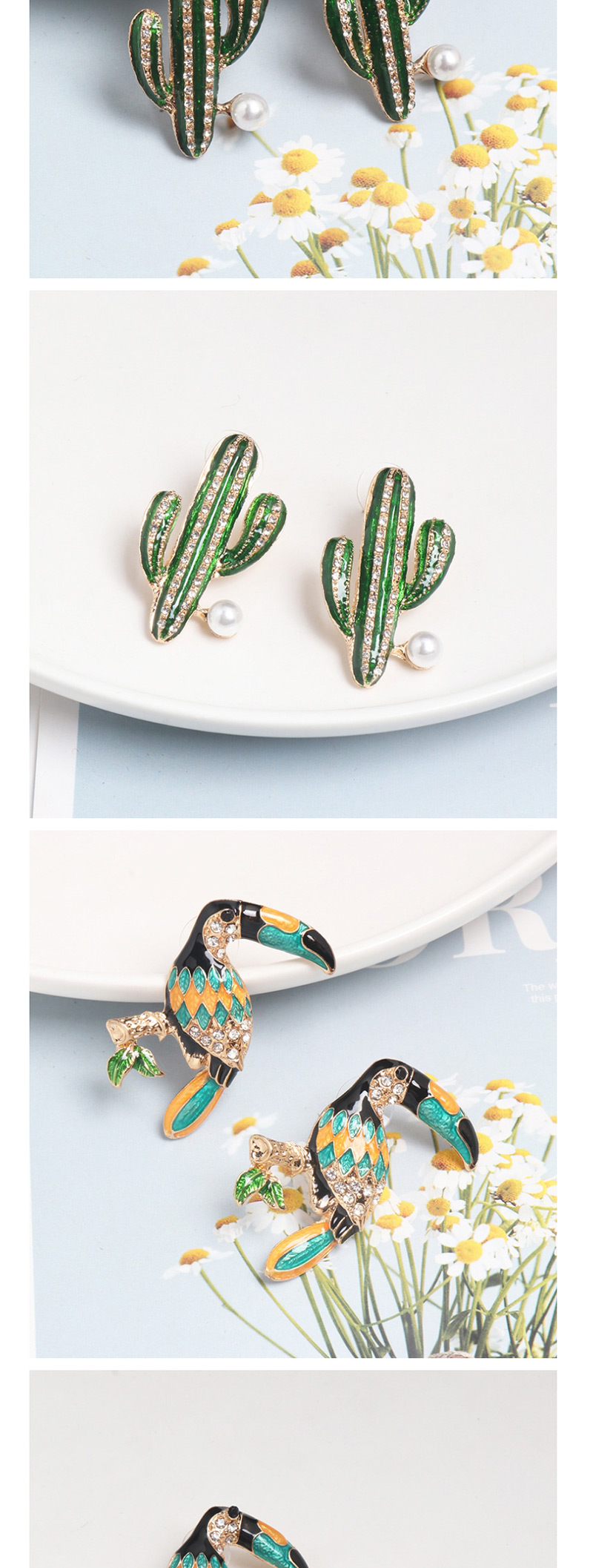 Fashion Cactus Insect Earring,Stud Earrings