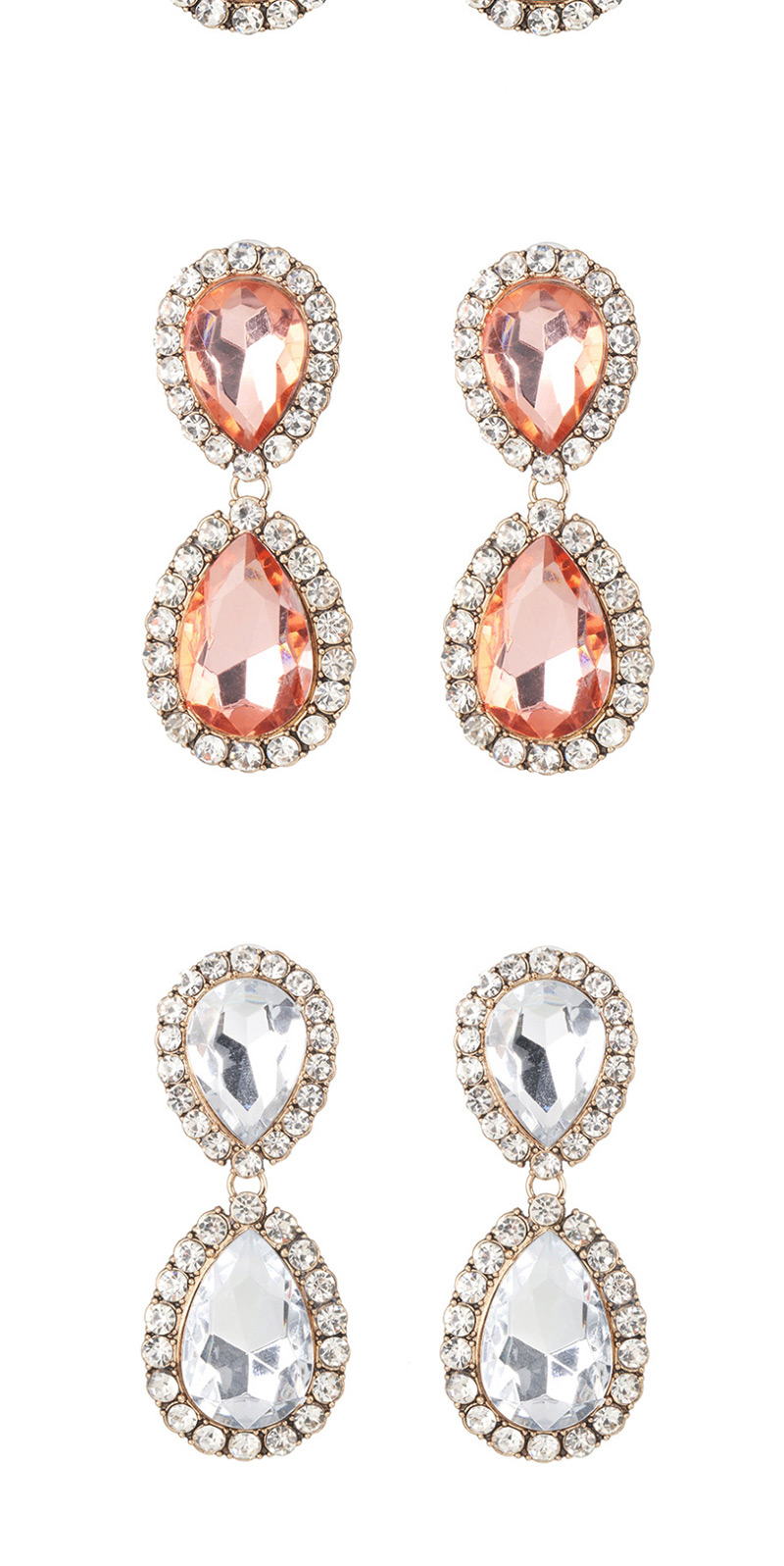 Fashion Pink Water Droplet Earring,Drop Earrings