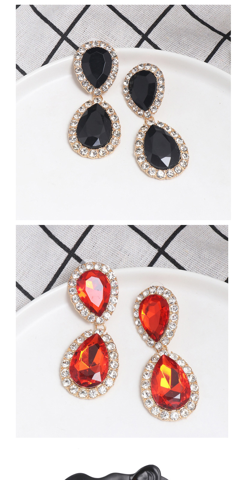 Fashion Red Water Droplet Earring,Drop Earrings