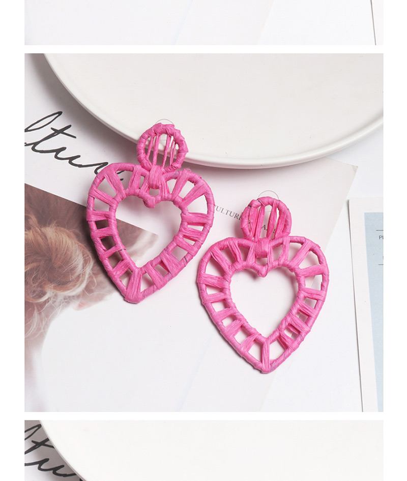 Fashion Black Hollow Alloy Lafite Heart-shaped Earrings,Drop Earrings