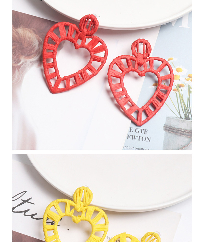 Fashion Black Hollow Alloy Lafite Heart-shaped Earrings,Drop Earrings