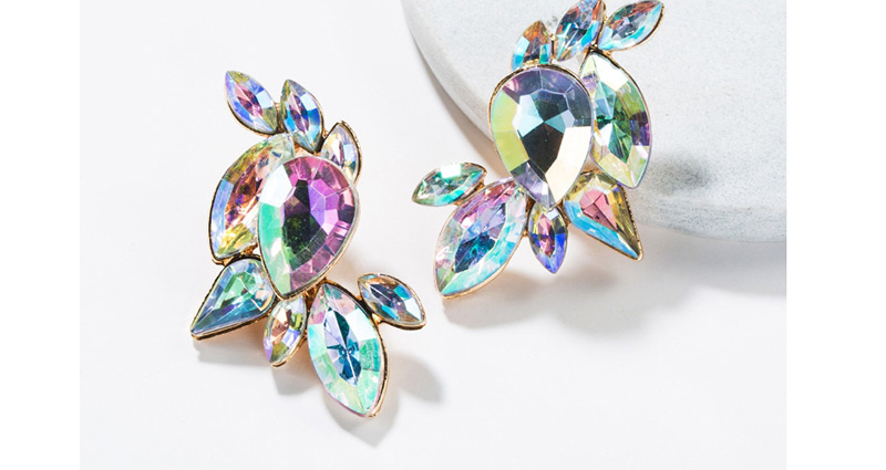 Fashion Ab Color Acrylic Diamond Geometric Earrings,Drop Earrings