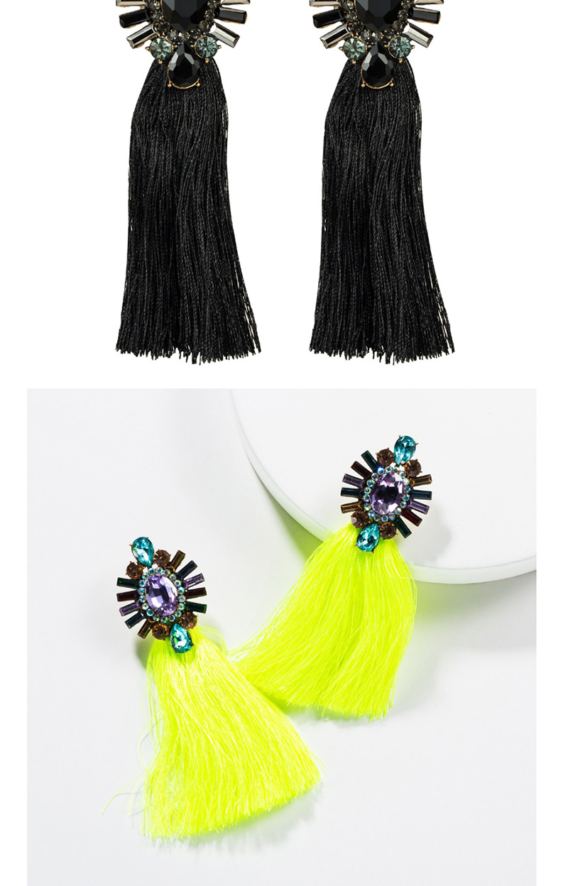 Fashion Color Acrylic-studded Tassel Earrings,Drop Earrings