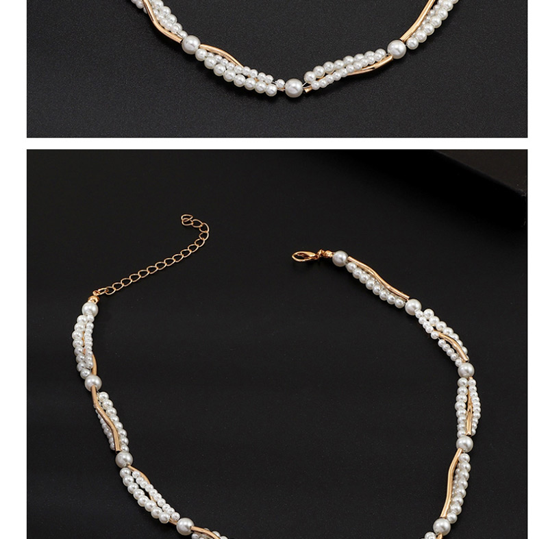 Fashion Gold Pearl Alloy Necklace,Beaded Necklaces