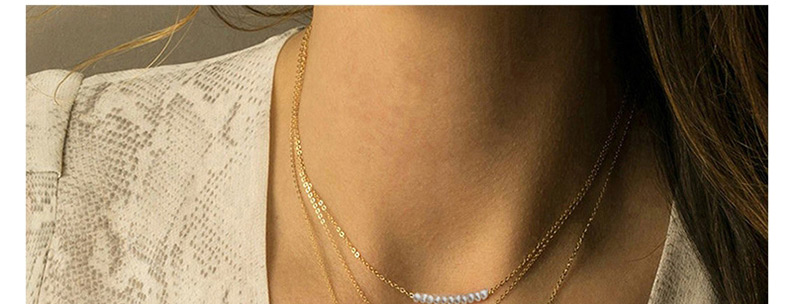 Fashion Gold Multi-layer Geometric Round Stainless Steel,Necklaces