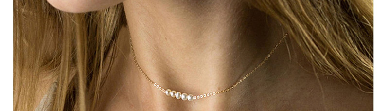 Fashion Gold Stainless Steel Pearl Necklace,Necklaces