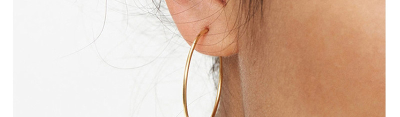 Fashion Gold Stainless Steel Circle Earrings,Earrings