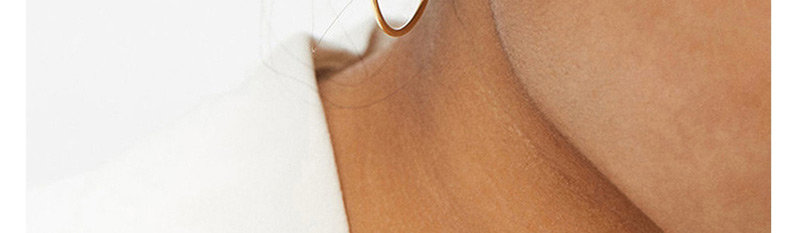 Fashion Gold Stainless Steel Circle Earrings,Earrings