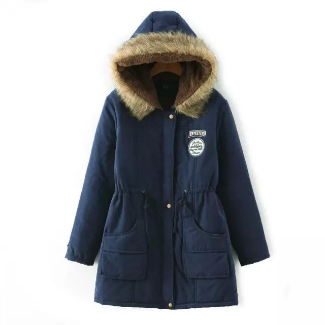Fashion Lake Blue Thick Hooded Long Suede Lamb Wool Coat,Coat-Jacket