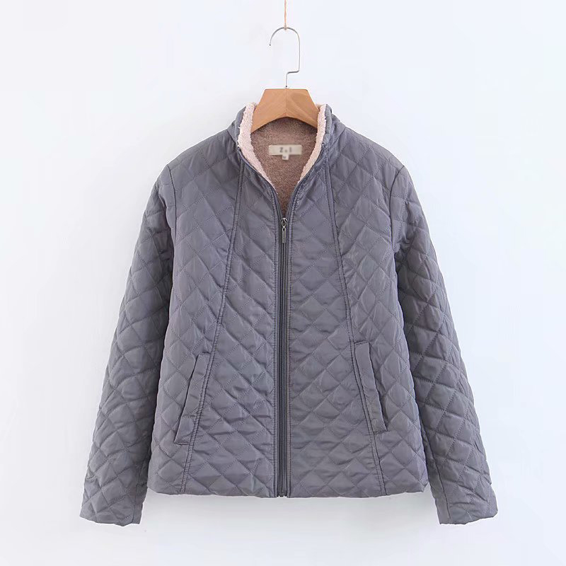 Fashion Dark Gray Stand Collar Mesh Short Lightweight Coat,Coat-Jacket