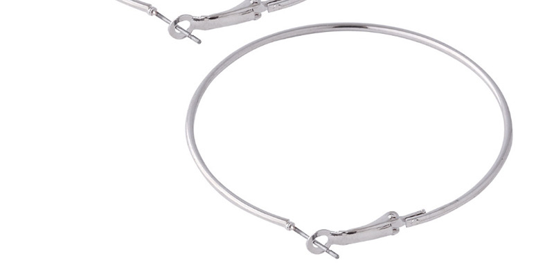 Fashion Silver 40mm Metal Big Ear Ring,Hoop Earrings