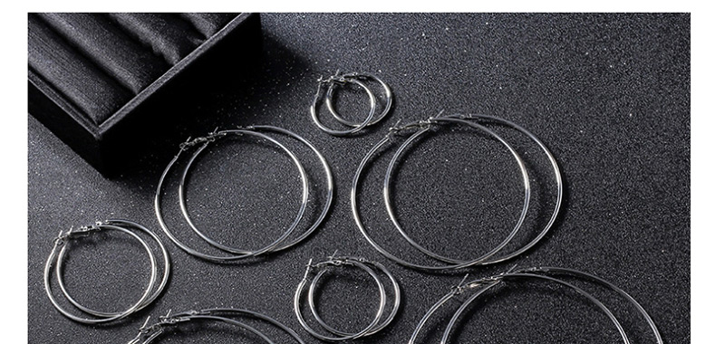 Fashion Silver 40mm Metal Big Ear Ring,Hoop Earrings