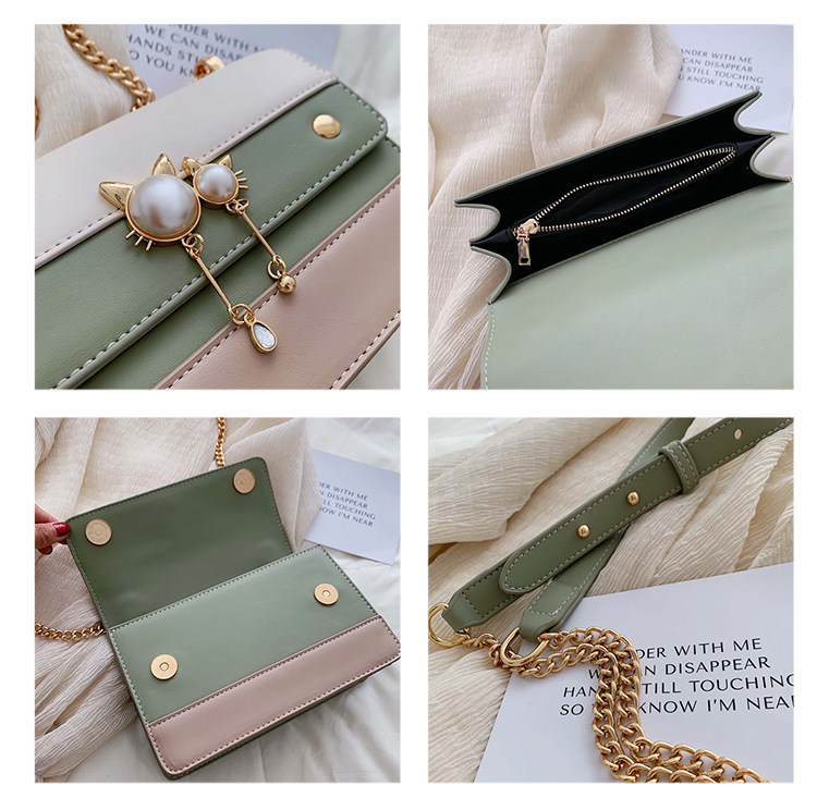 Fashion Matcha Green Pearl Chain Shoulder Bag Shoulder Bag,Handbags