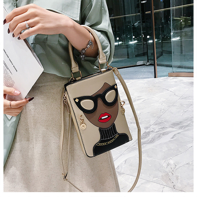 Fashion Black Beauty Print Shoulder Bag Shoulder Bag,Handbags